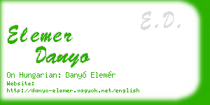elemer danyo business card